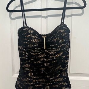 Kenneth Cole Black Lace Tankini